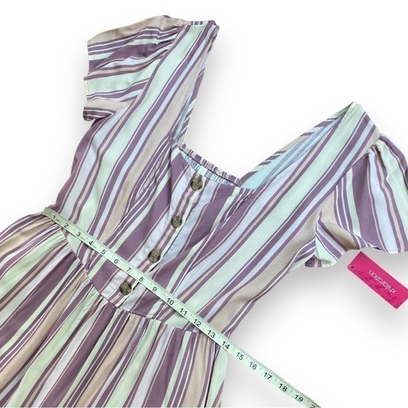 New Xhilaration Pink Stripe Short Sleeve Sun Dress | Size Small - Picture 13 of 14